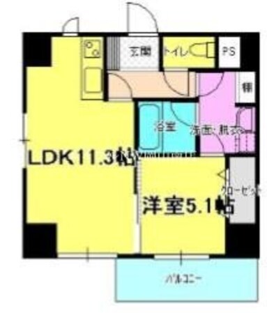 大元駅 徒歩19分 8階の物件間取画像